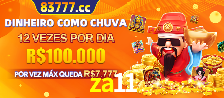 Banner do programa de recompensas Recomende para amigos do za11, detalhando os bônus por convidar amigos, com prêmios que chegam a R$288.888.